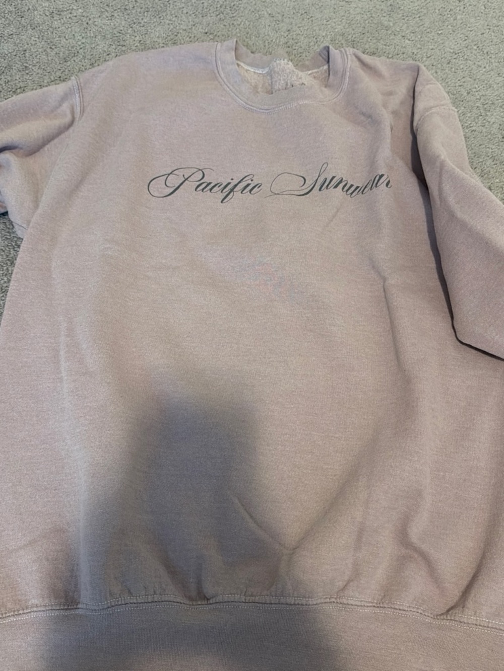 Pacific Sunwear Script Pullover Sweatshirt - Mauve